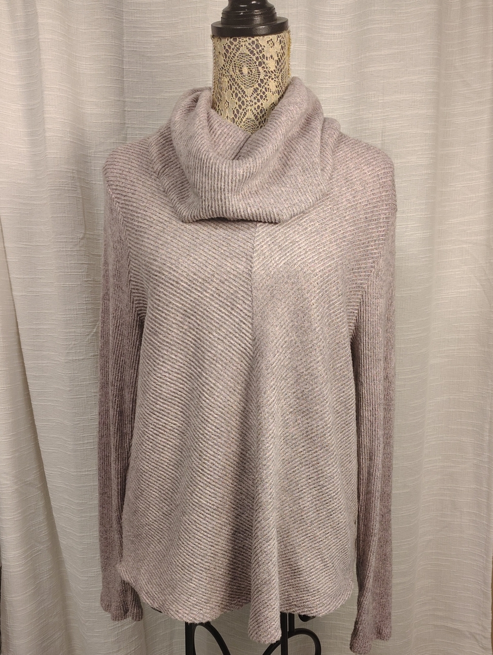 Soft Blush Cowl Neck Sweater